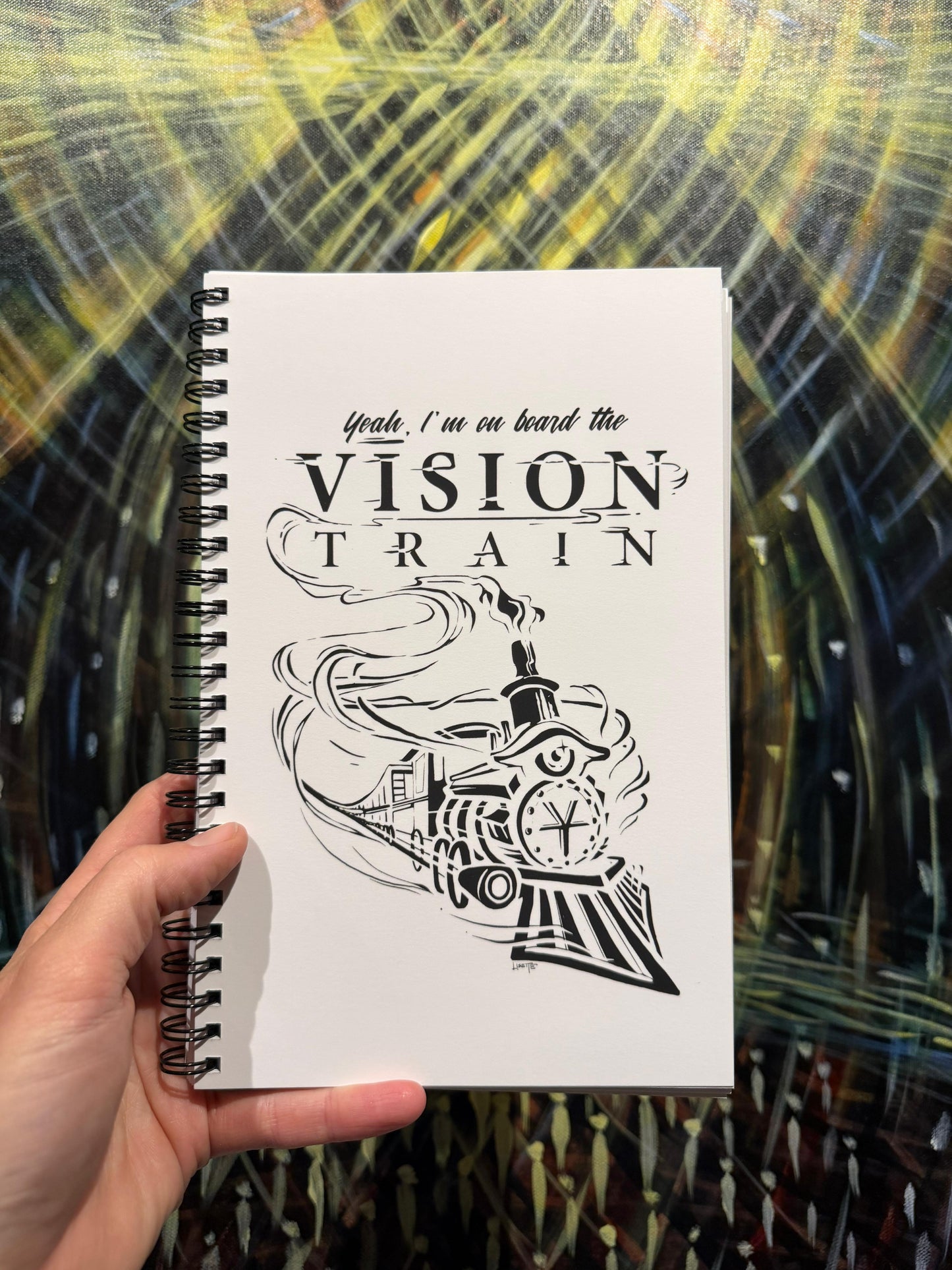 "Yeah I'm on board the Vision Train" - Spiral notebook